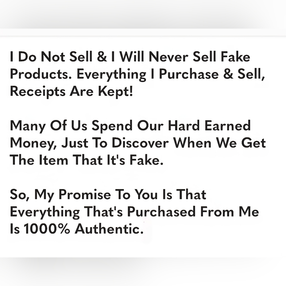 I DON'T SELL FAKE ITEMS